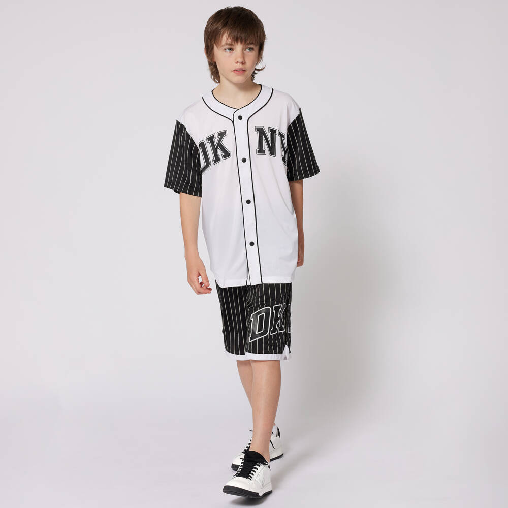 DKNY-Boys Classic Striped Jersey Shorts | Childrensalon Outlet