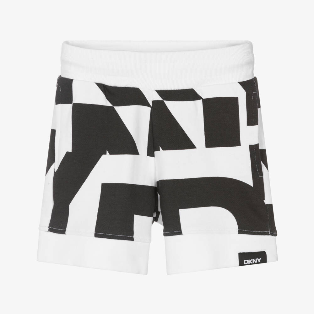 DKNY-Boys Cotton Shorts with Monochrome Print | Childrensalon Outlet