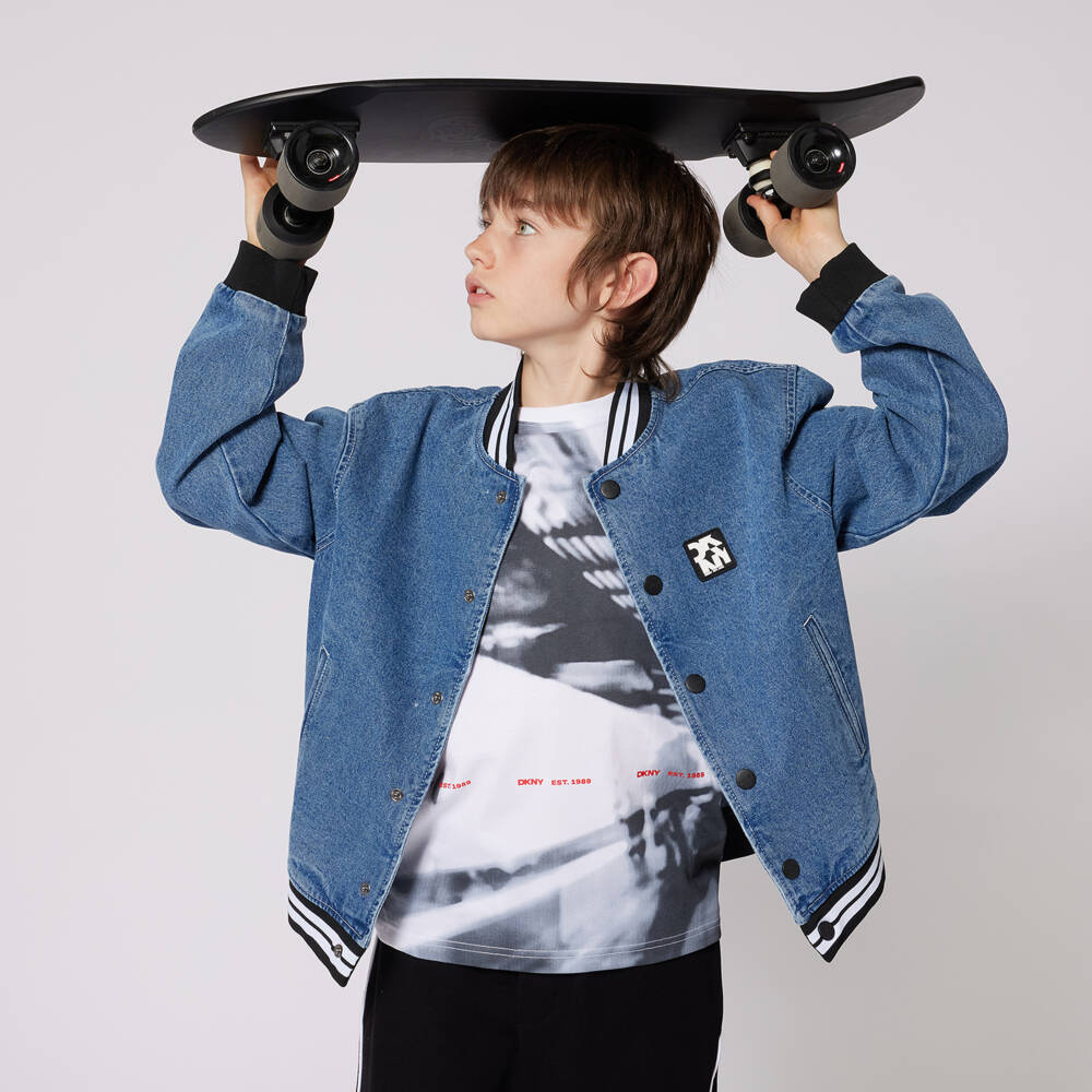 DKNY-Boys Cotton Tee with Urban Print | Childrensalon Outlet