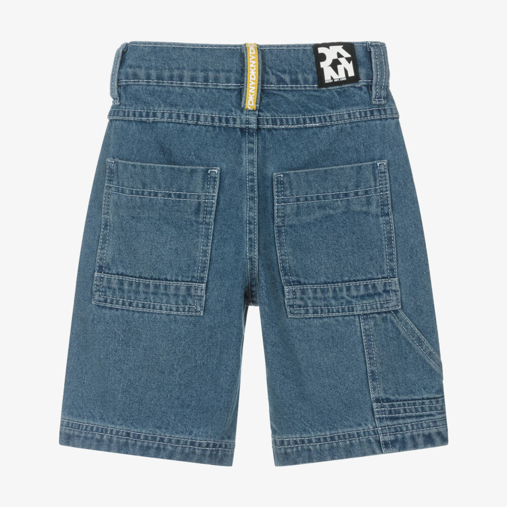 DKNY-Boys Denim Blue Utility Shorts | Childrensalon Outlet