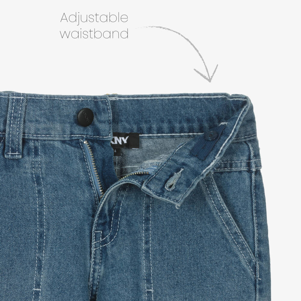 DKNY-Boys Denim Blue Utility Shorts | Childrensalon Outlet