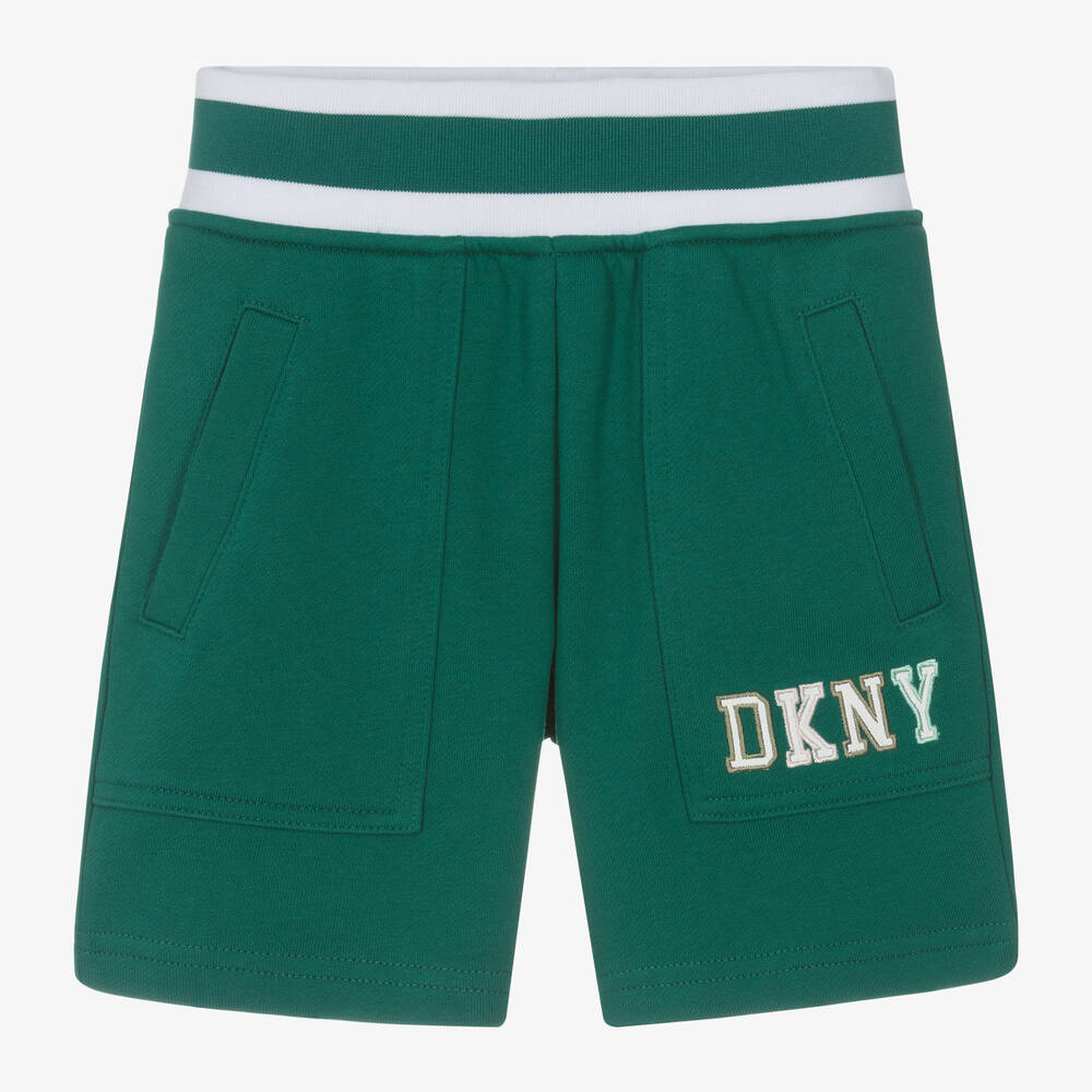 DKNY-Boys Green Cotton Shorts | Childrensalon Outlet