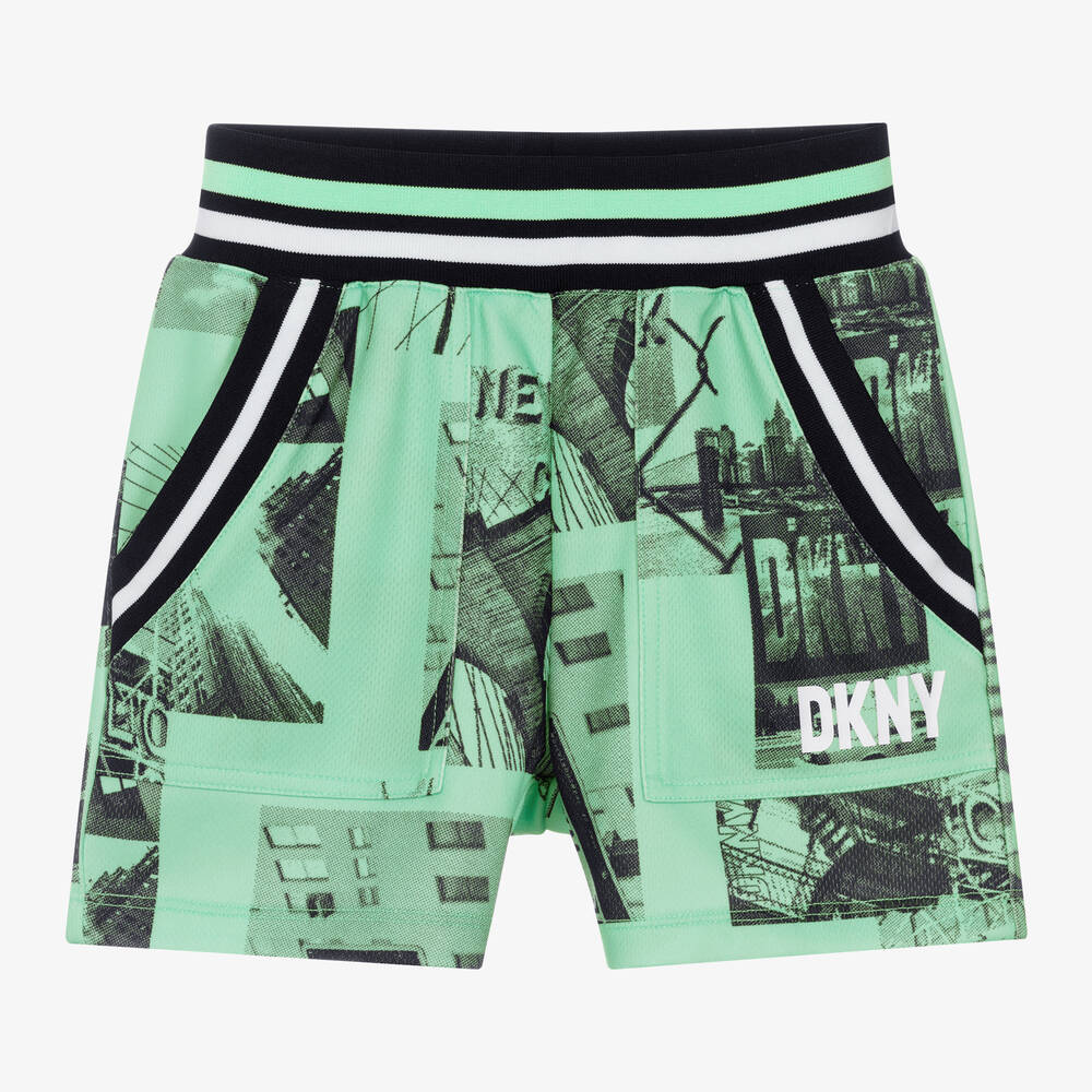 Boys Green Mesh Jersey Shorts
