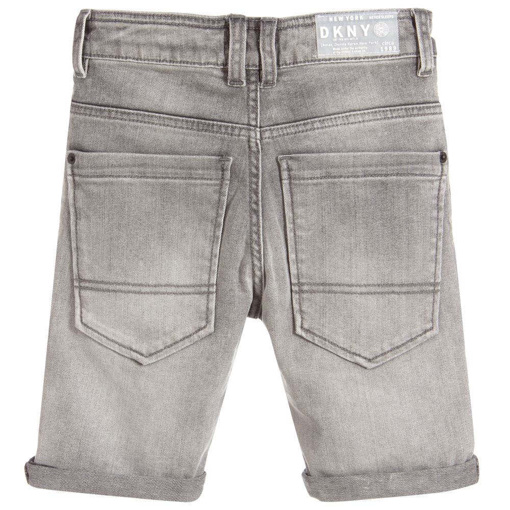 DKNY-Boys Grey Denim Shorts | Childrensalon Outlet