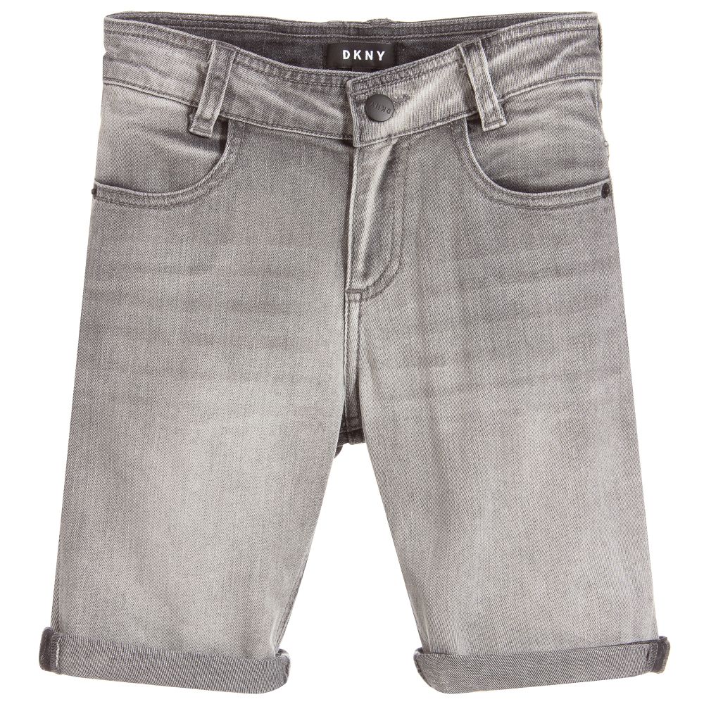 DKNY - Boys Grey Denim Shorts | Childrensalon