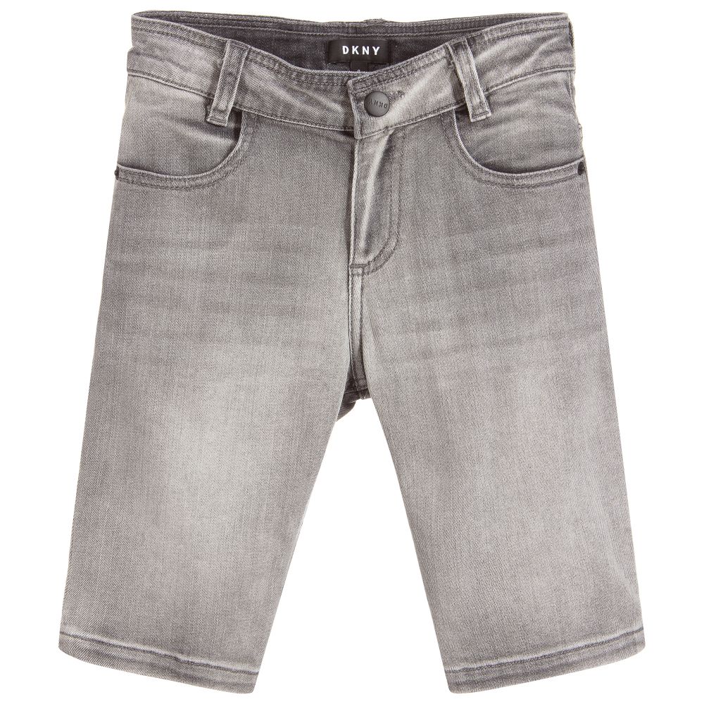 DKNY-Boys Grey Denim Shorts | Childrensalon Outlet
