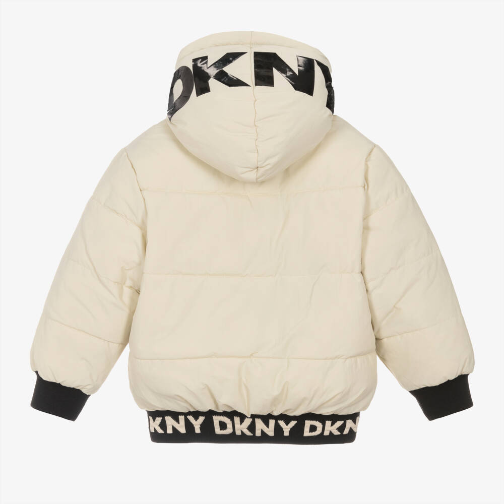 DKNY-Boys Ivory & Navy Reversible Jacket | Childrensalon Outlet