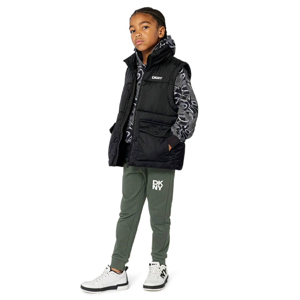 DKNY-بنطلون جوجرز أخضر قطني للأولاد | Childrensalon Outlet