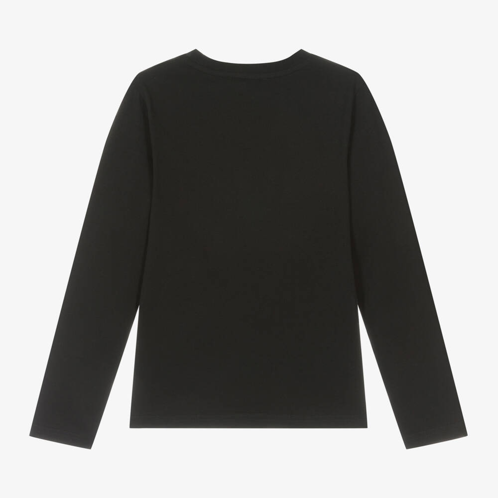 DKNY-Boys Long Sleeve Black Tee | Childrensalon Outlet
