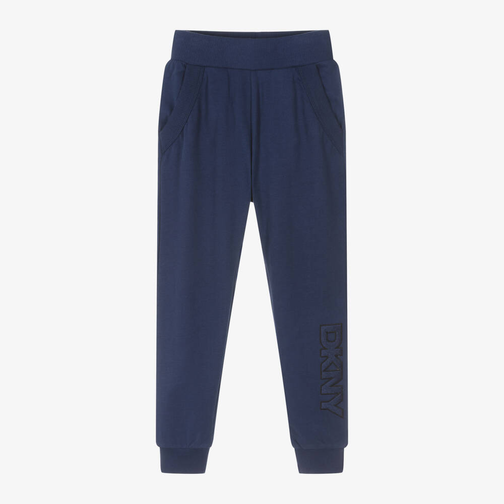 DKNY-Boys Navy Jersey Joggers | Childrensalon Outlet