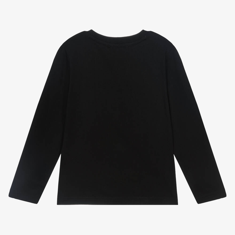 DKNY-Boys Organic Black Cotton Tee | Childrensalon Outlet
