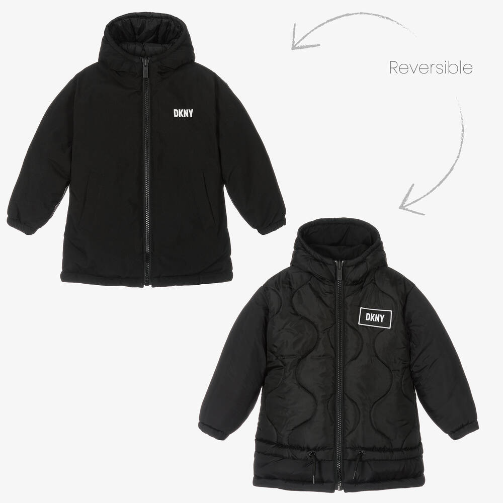 DKNY - Boys Reversible Logo Coat | Childrensalon