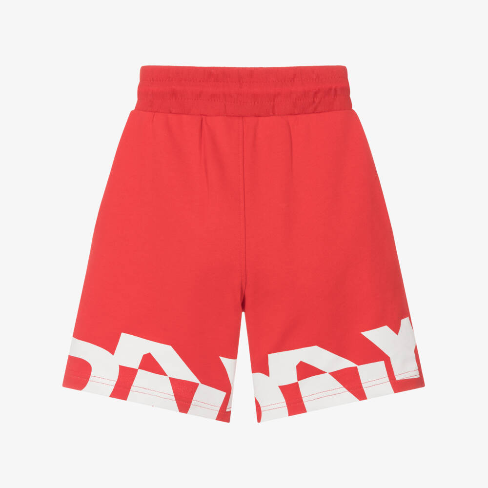 DKNY-Шорты из хлопка алого цвета для мальчиков | Childrensalon Outlet