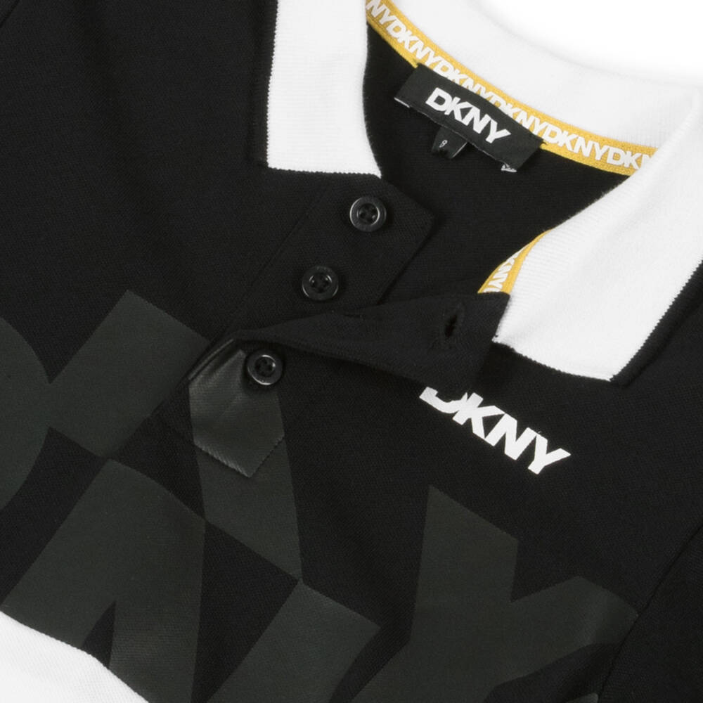 DKNY-Boys Two-Tone Cotton Piqué Polo | Childrensalon Outlet