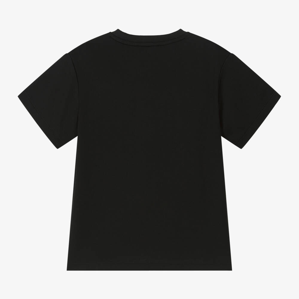 DKNY-تي شيرت أسود بشعار الجامعة للأولاد | Childrensalon Outlet