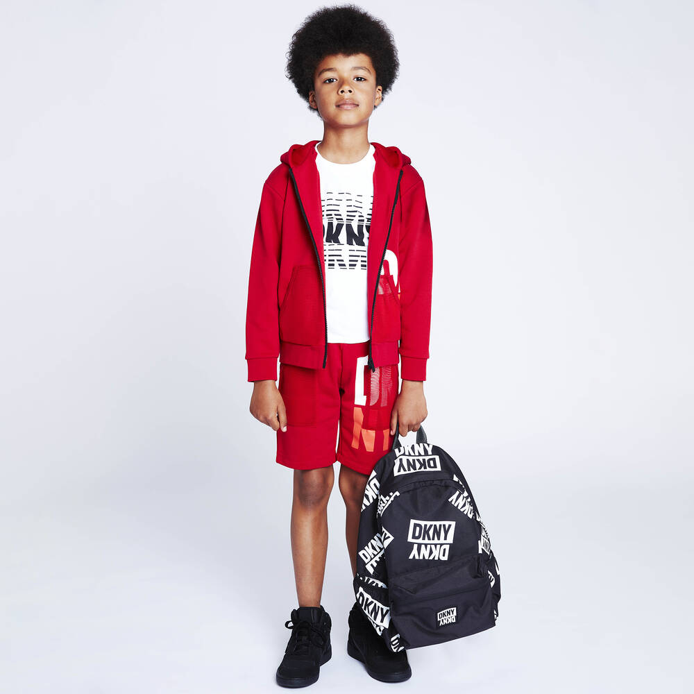 DKNY-تيشيرت قطن لون أبيض للأولاد | Childrensalon Outlet