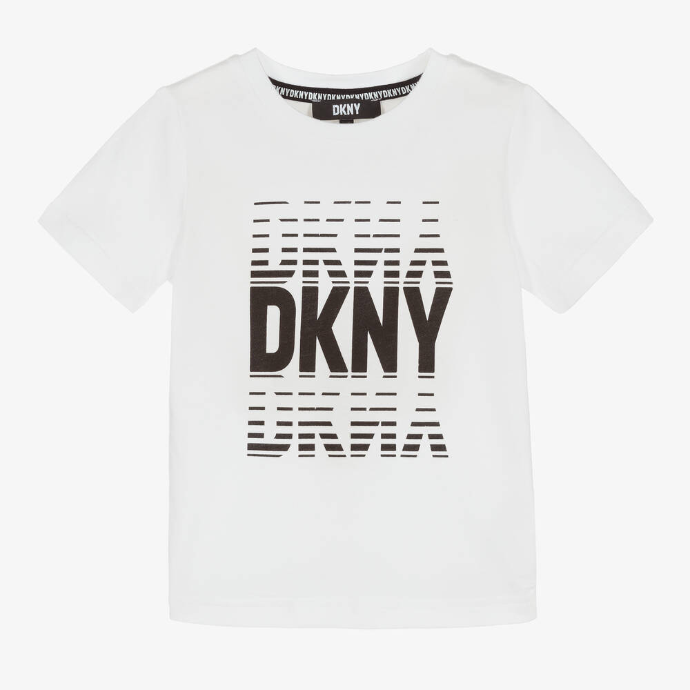 DKNY - Белая хлопковая футболка | Childrensalon