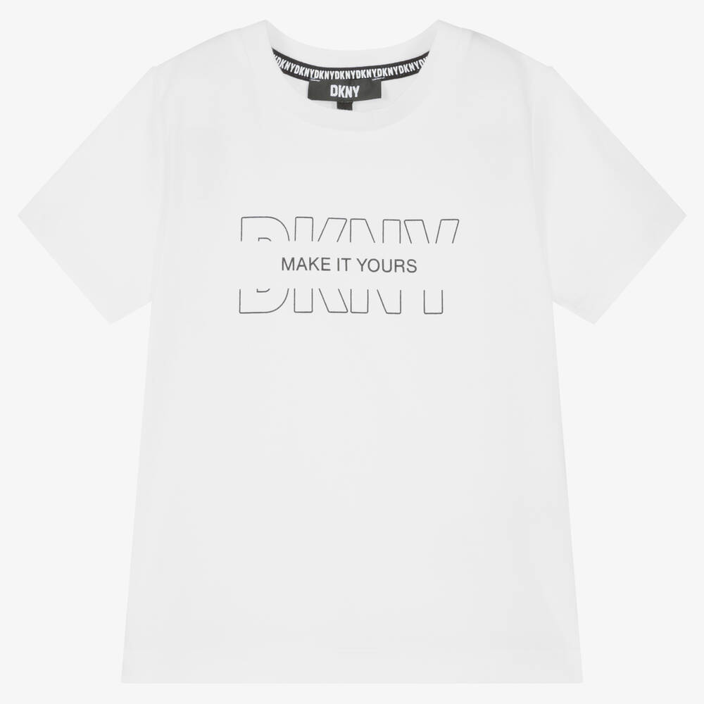 DKNY - T-shirt blanc en coton pour garçon | Childrensalon
