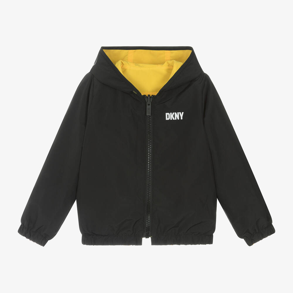 DKNY-Boys Yellow & Black Reversible Jacket | Childrensalon Outlet