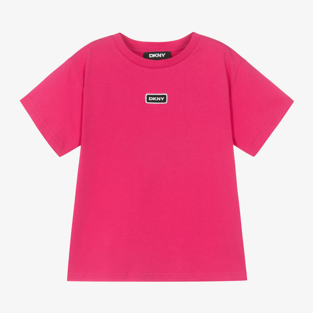 DKNY-Fuchsia Pink Organic Cotton T-Shirt | Childrensalon Outlet