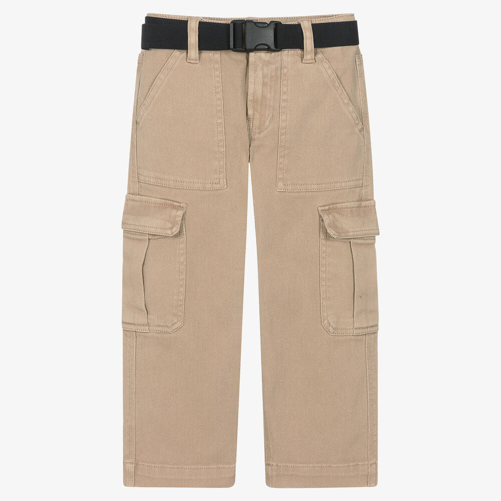 DKNY - Бежевые хлопковые брюки карго | Childrensalon
