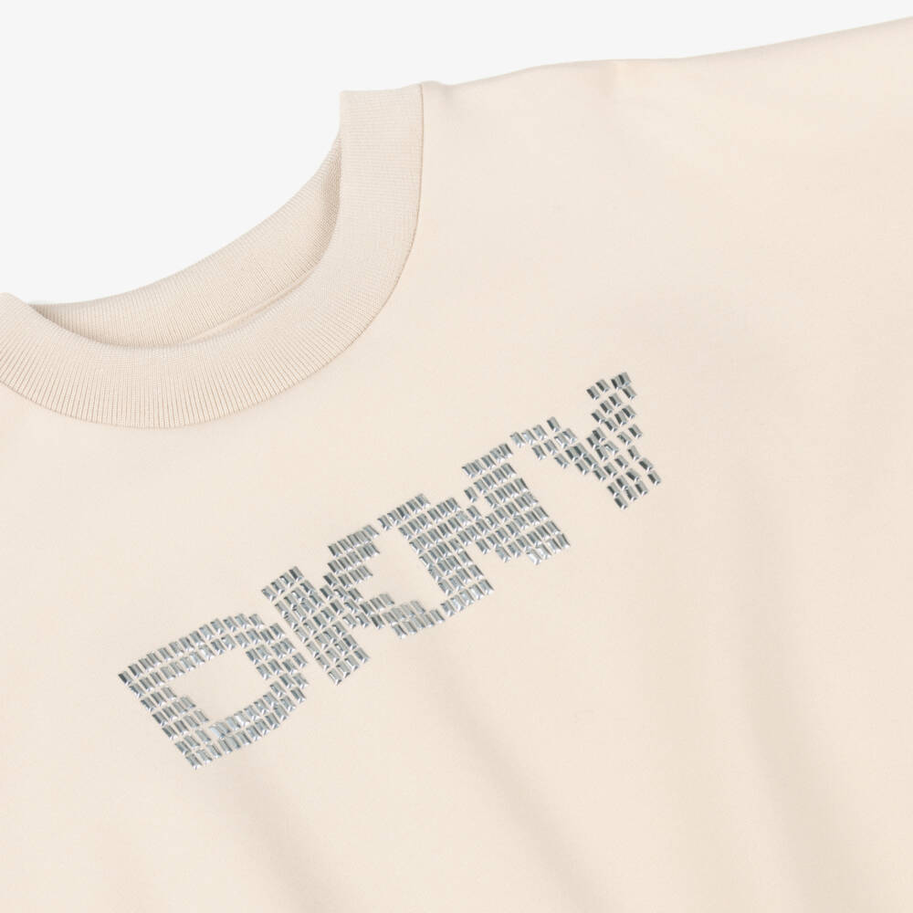 DKNY-سويت شيرت بيج للبنات بشعار | Childrensalon Outlet