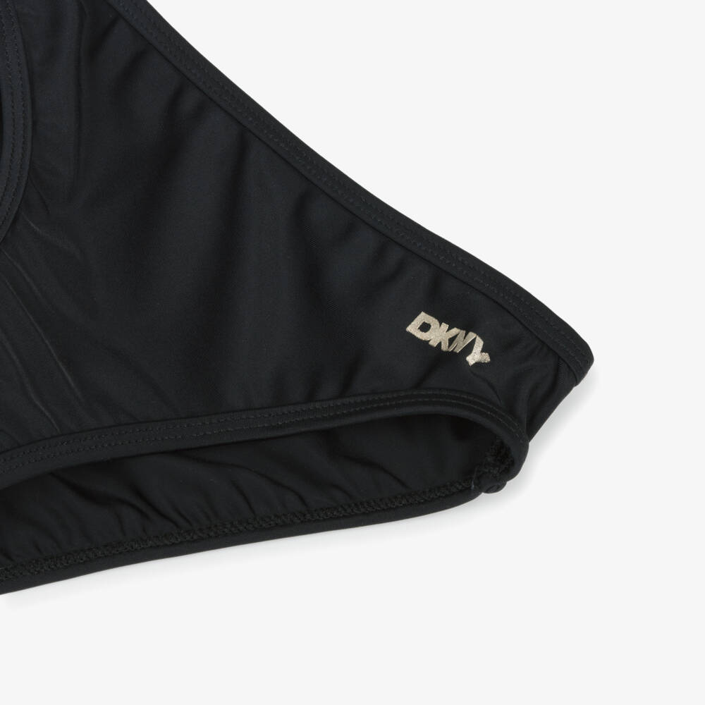 DKNY-Girls Black Asymmetrical Bikini | Childrensalon Outlet