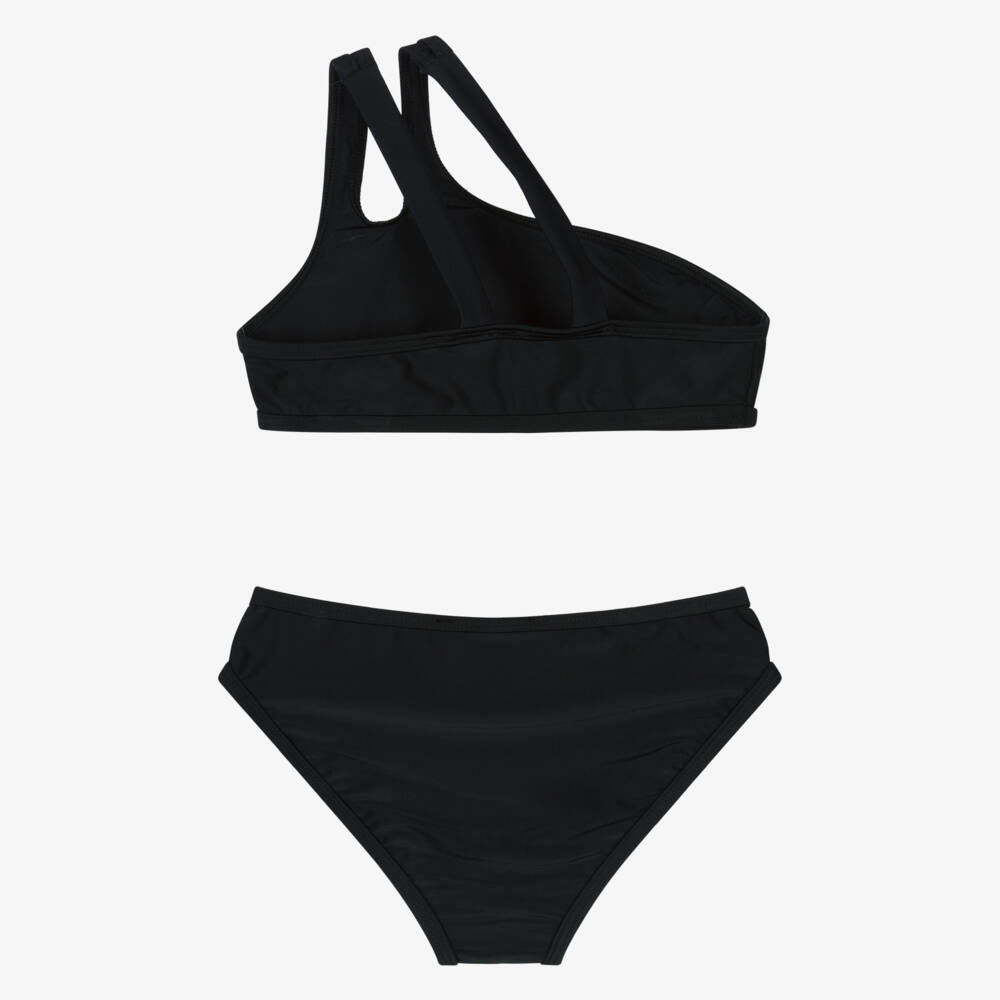DKNY-Girls Black Asymmetrical Bikini | Childrensalon Outlet