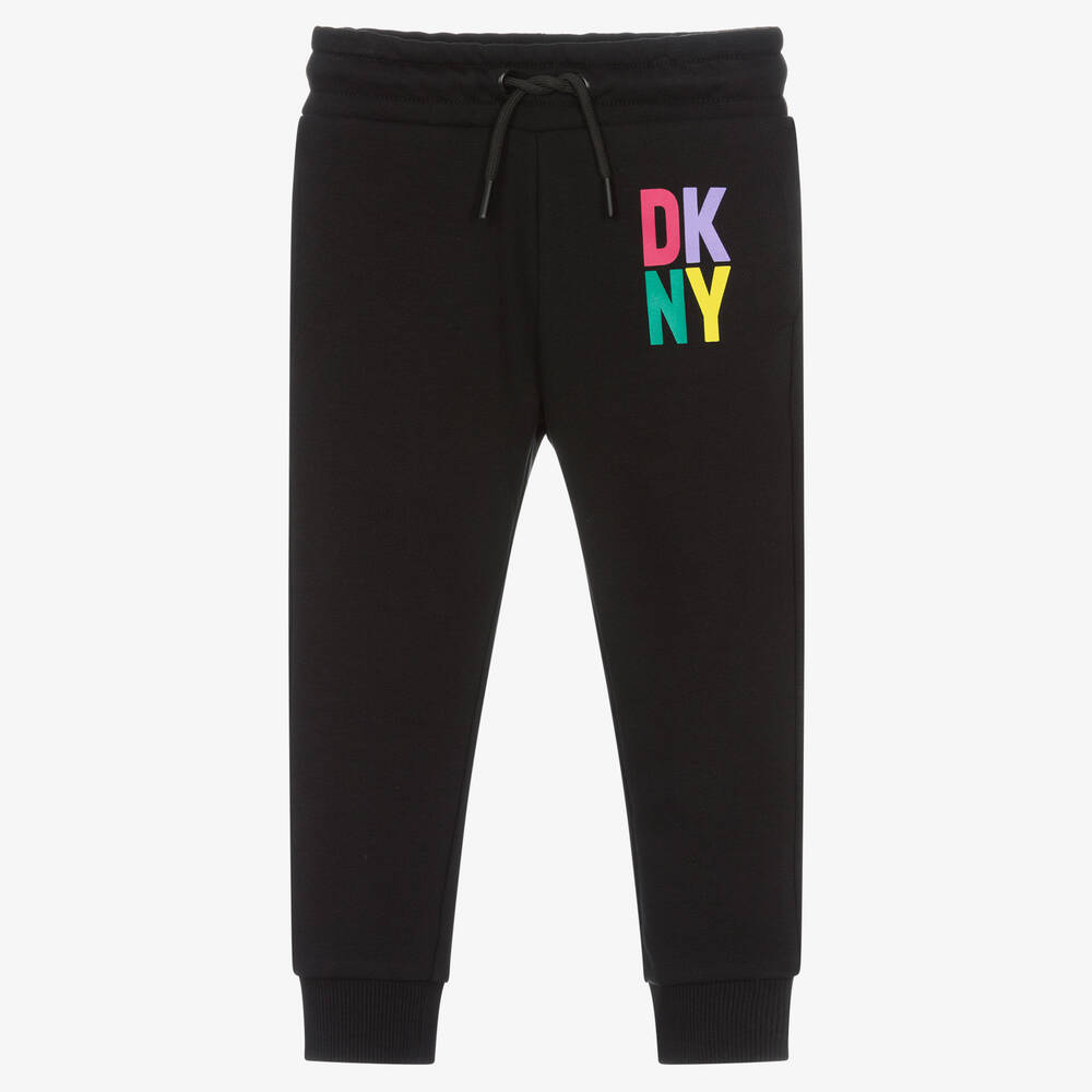 DKNY - جوغرز قطن لون أسود للبنات | Childrensalon