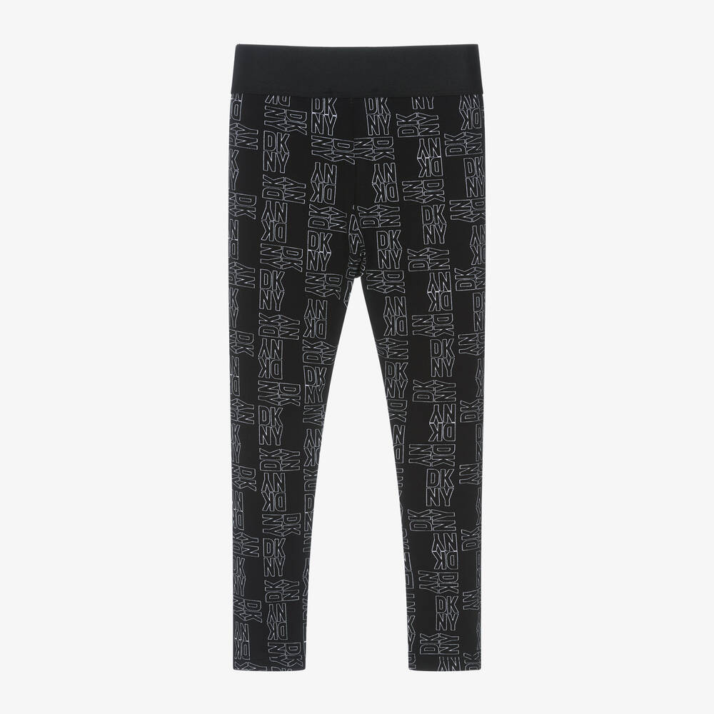 DKNY-Girls Black Cotton Leggings | Childrensalon Outlet