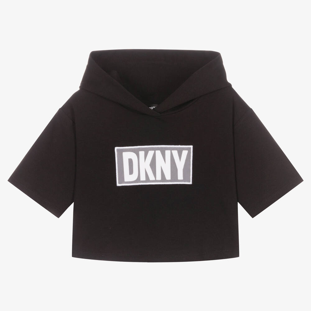 DKNY - Schwarzer Baumwoll-Hoodie (M) | Childrensalon