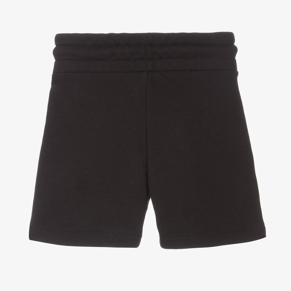 DKNY-Girls Black Cotton Logo Shorts | Childrensalon Outlet