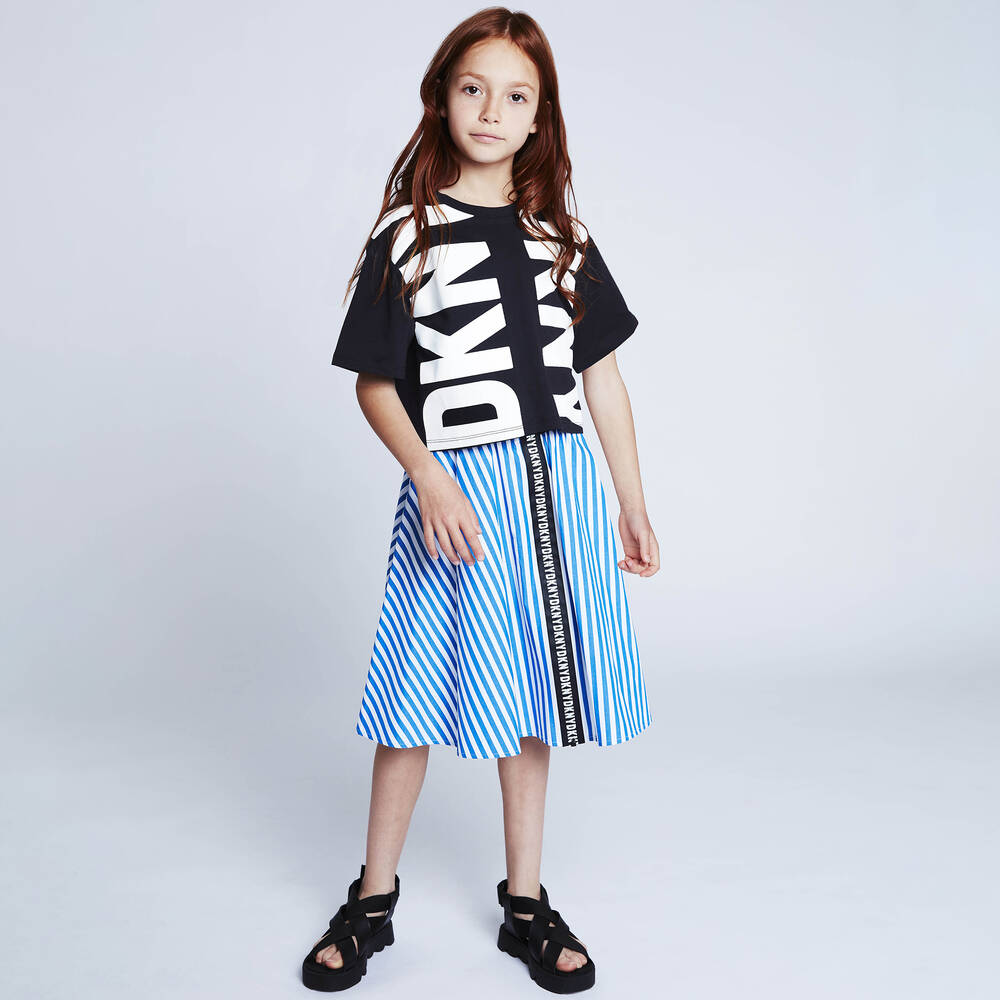 DKNY-Черная хлопковая футболка | Childrensalon Outlet