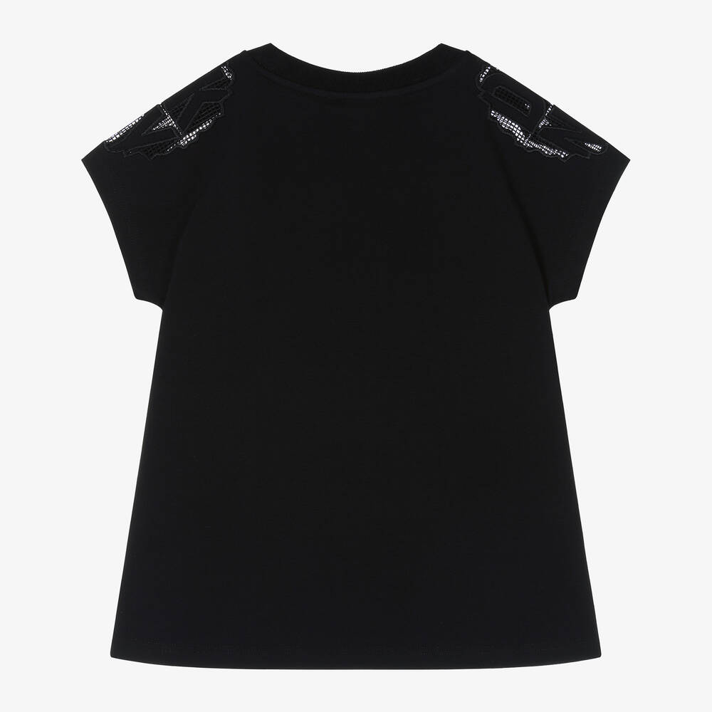 Ladies black t shirt dress clearance
