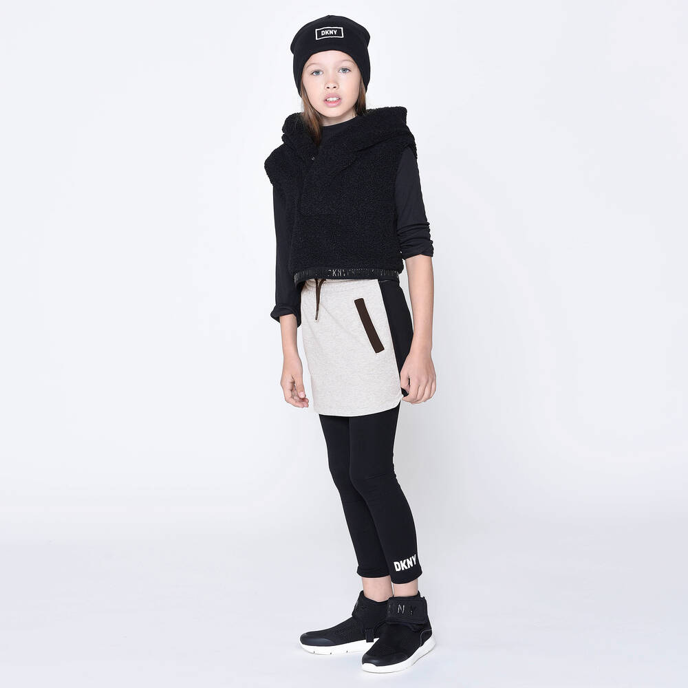 DKNY-Черная флисовая худи для девочек | Childrensalon Outlet