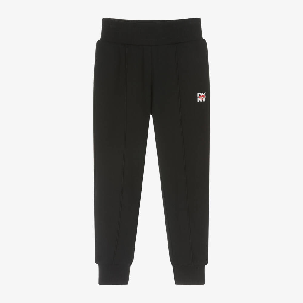 DKNY-Girls Black Heart Cotton Joggers | Childrensalon Outlet