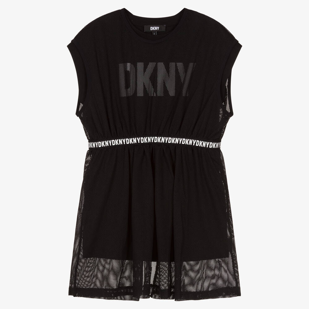 DKNY - Girls Black Jersey 2-in-1 Dress | Childrensalon