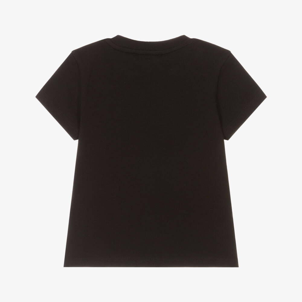 DKNY-Girls Black Jersey Logo Tee | Childrensalon Outlet