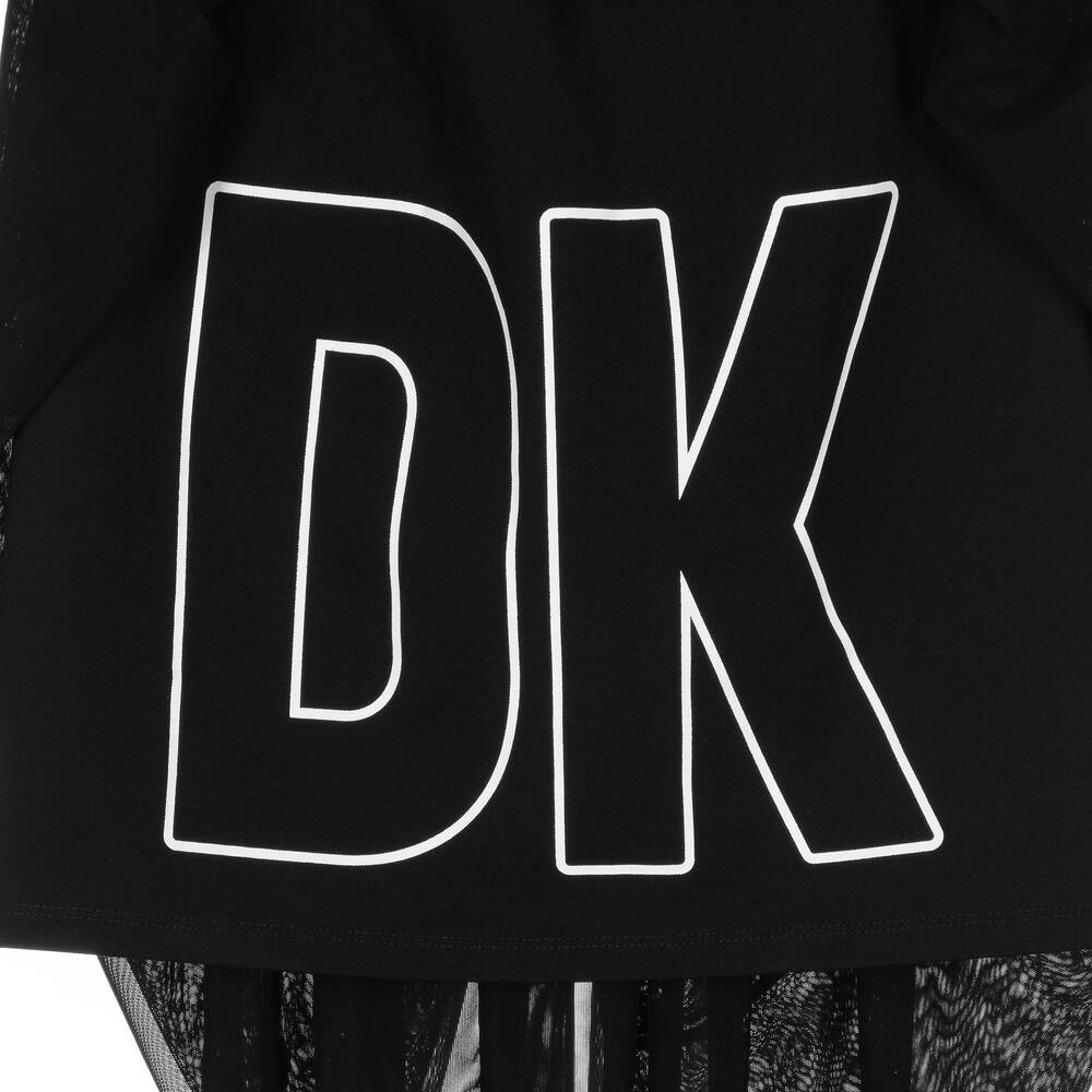 DKNY-Girls Black Jersey & Mesh Skirt | Childrensalon Outlet