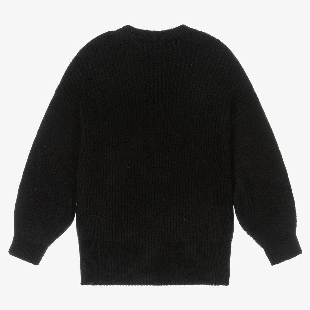 DKNY Girls Black Knitted Sweater