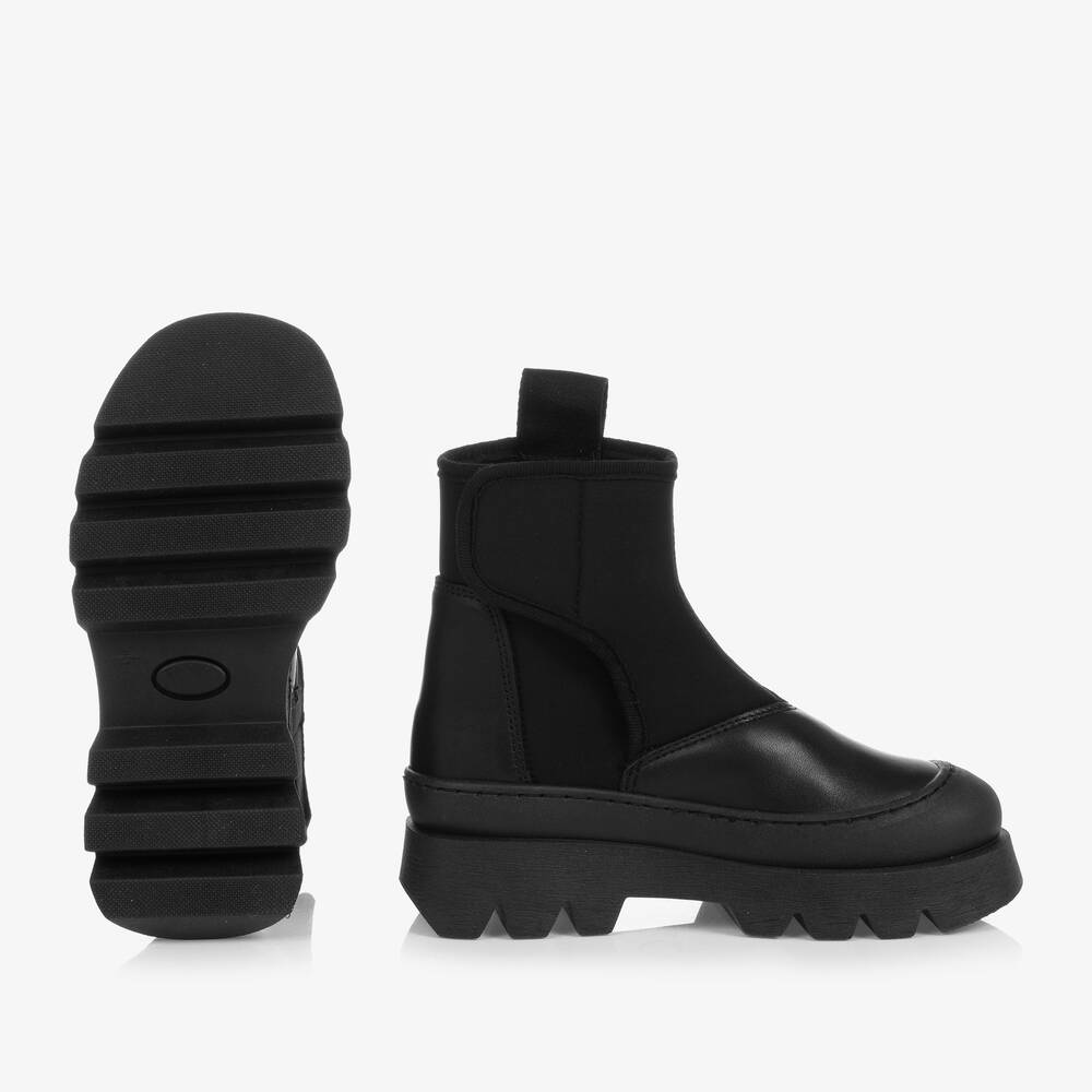 DKNY-Черные кожаные ботинки для девочек | Childrensalon Outlet