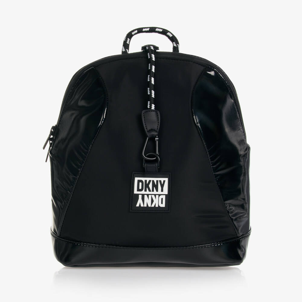 DKNY - Girls Black Logo Backpack (26cm) | Childrensalon
