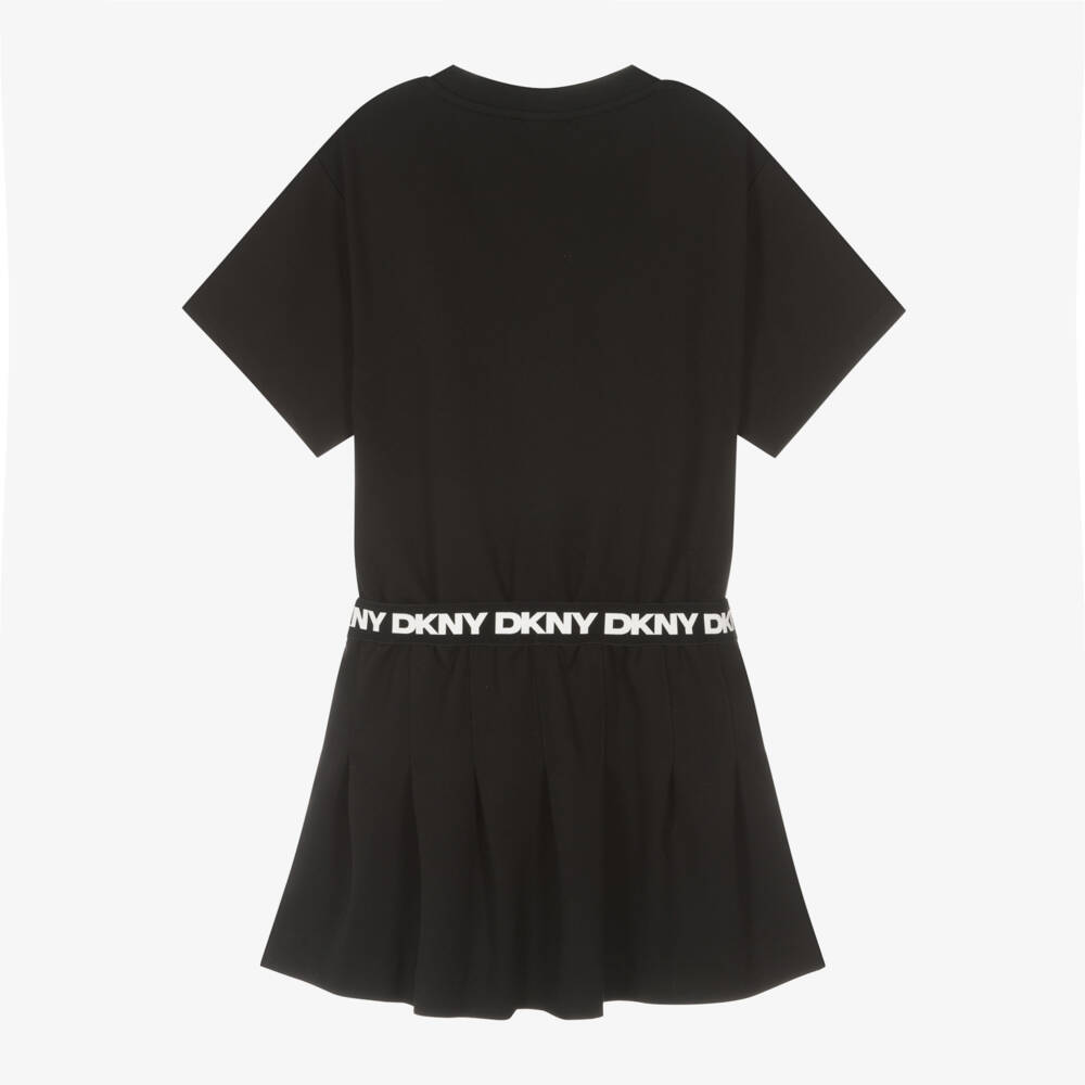 DKNY-Girls Black Logo Band Dress | Childrensalon Outlet