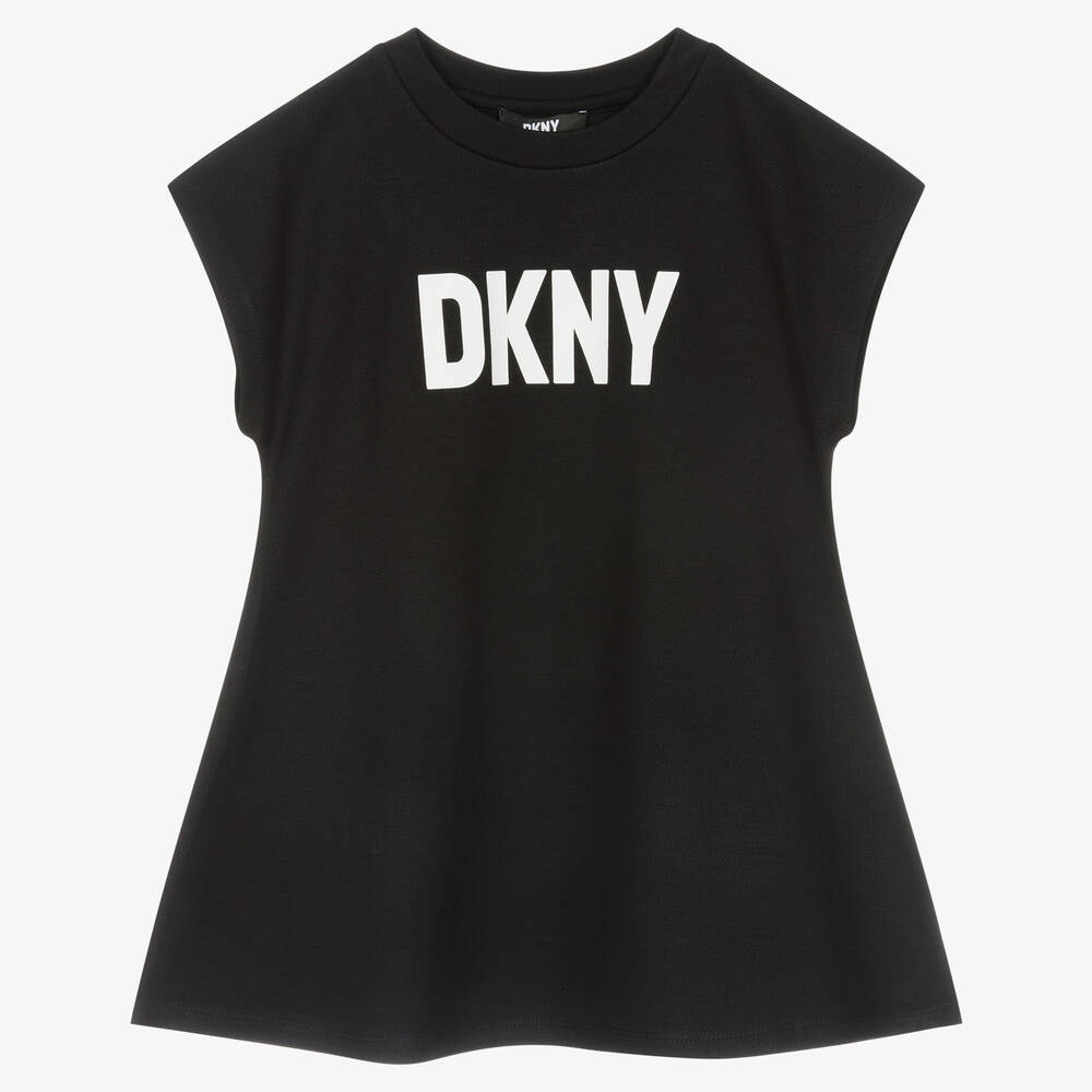 DKNY-Girls Black Logo Dress | Childrensalon Outlet