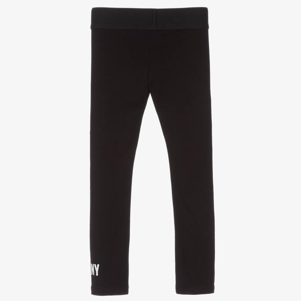 DKNY-Girls Black Logo Leggings | Childrensalon Outlet