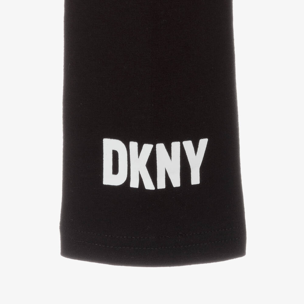 DKNY-Girls Black Logo Leggings | Childrensalon Outlet