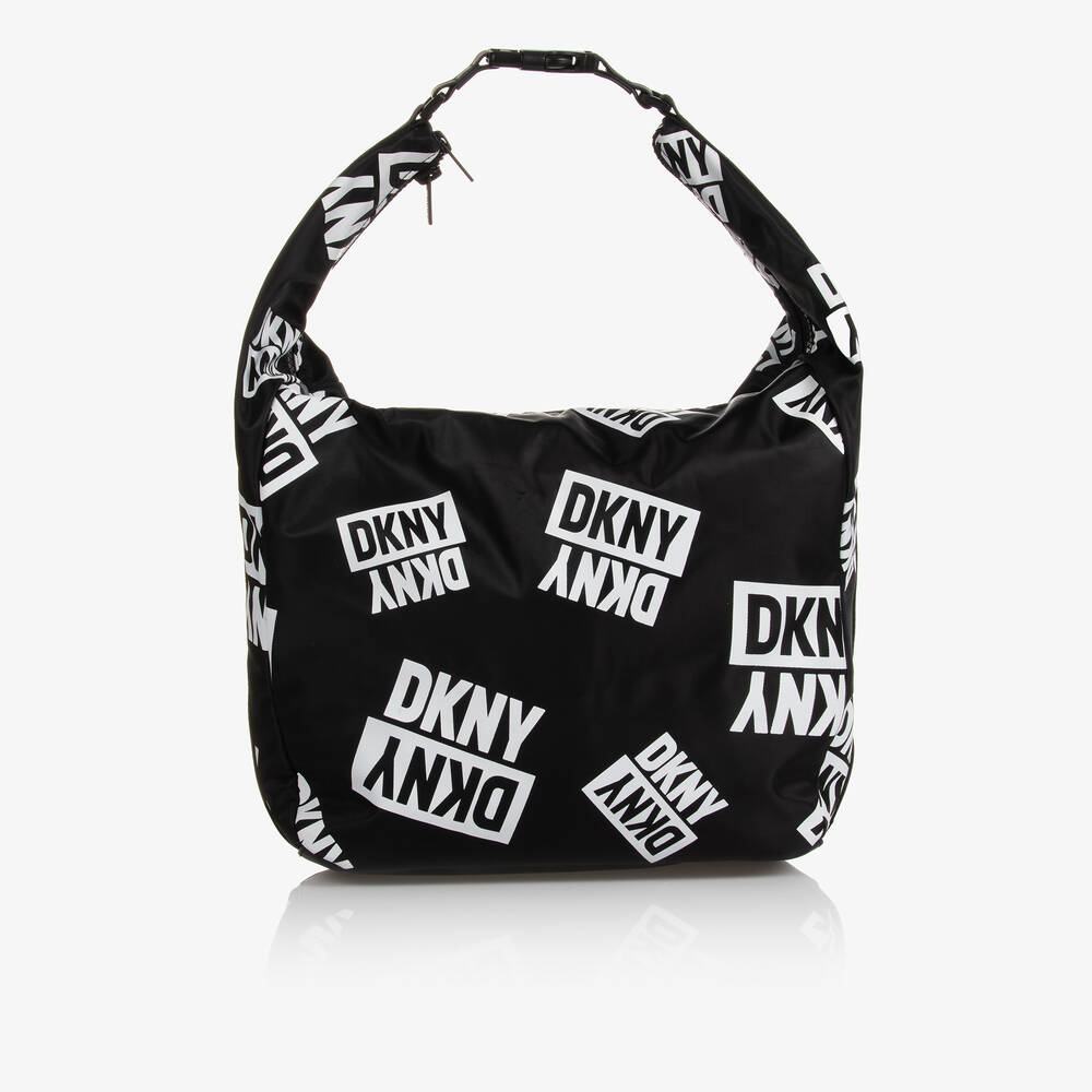 Girls Black Logo Shoulder Bag 48cm