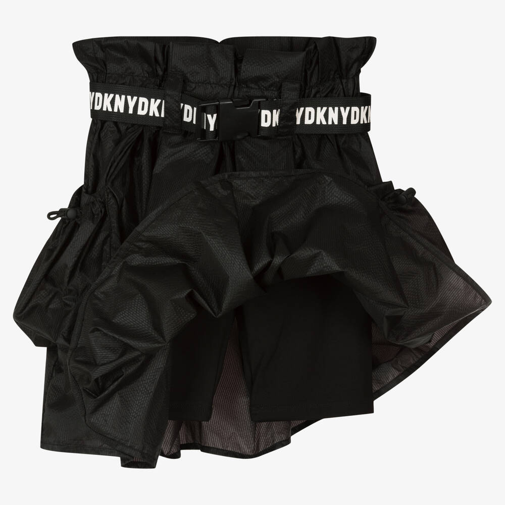DKNY-Girls Black Logo Skirt | Childrensalon Outlet