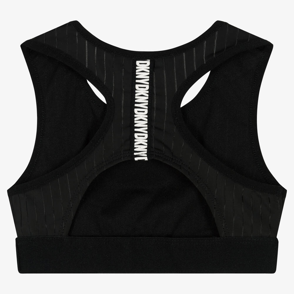 دكني-توب رياضي قصير لون أسود للبنات | Childrensalon Outlet