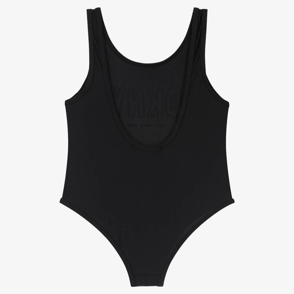 DKNY-Girls Black Logo Swimsuit | Childrensalon Outlet